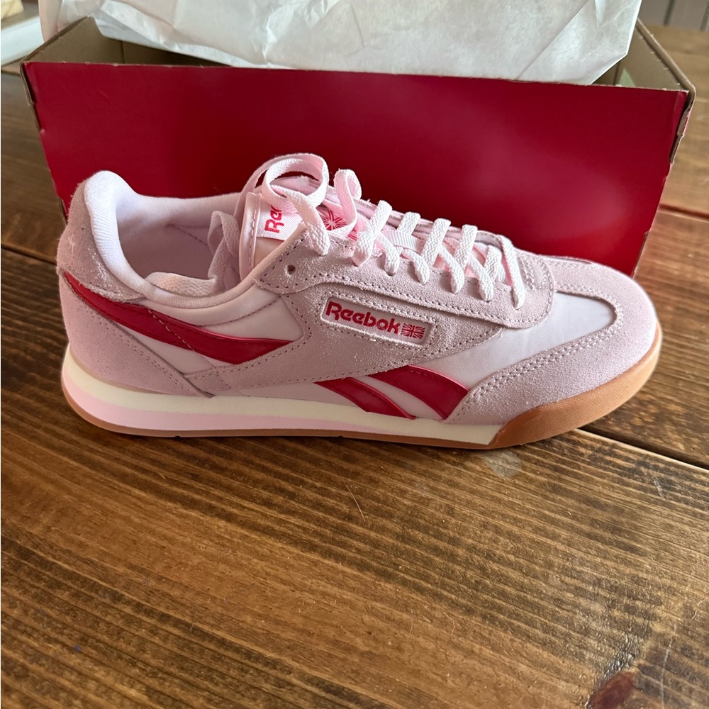 Reebok Women's Pink and White Sneakers